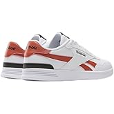 Reebok Women's Court Advance Clip Sneaker, White/Brickred/Black, 7.5