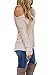 Dokotoo Womens Cold Open Shoulder Loose Knitted Sweater Top Blouse Large Apricot