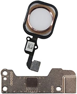 iPhone 6S/6S Plus Home Button Key Flex Cable Assembly Touch ID Sensor With Rubber Ring Gasket And Metal Bracket (Rose Gold)