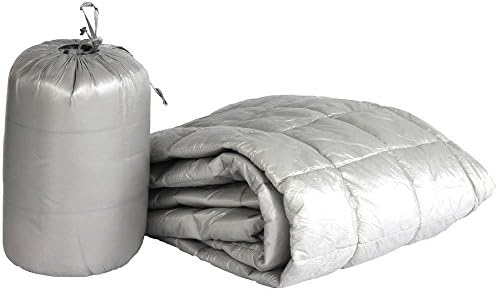 Epoch Hometex, Inc. Ultralite Nylon Indoor/Outdoor Throw with Compact Travel Bag Grey