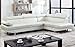 Casa Andrea Milano 2 Piece Modern Contemporary Faux Leather Sectional Sofa