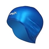 Swimming Caps, COPOZZ C3170 Silicone 3D Swim Cap For Short And Long Hair With Wrinkle-free, Durable Ear Pockets Unisex Adult Men Women Youth Over 7 Years Older Kids Boys and Girls Medium Size Head