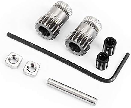 Henreal 3D Printer Gear Set Set of Pieces Accessories Cloned Pulleys Extrusion Wheel Compatible Prusa i3 MK2 MK3