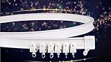Morningrising 3 Meters Bendable Straight Curved Curtain Track Top Side Mounting Ceilling Installation