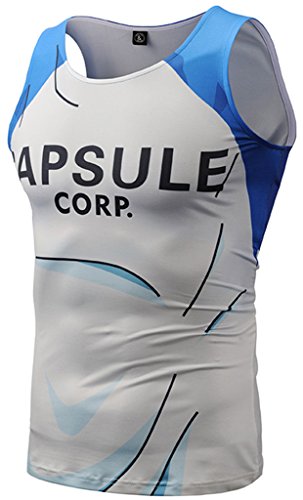 Pizoff Mens Womens Sleveless Breathable Quickly Dry 3D Funny Cartoon Print Work Out Compression Muscle Tank Top Vest T-Shirt Summer Tops Y1783-16-XL