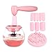 CkeyiN Makeup Brush Cleaner Automatic Spinner Cleaner Electric Foundation and Eyeshadow brush cleaner Fast Deep Cleaning 360 Rotation with 8 Rubber Holders, Suit for All size Makeup Brushe