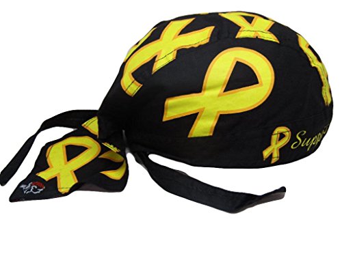Support our Troops Yellow Ribbon Military Do Rag Doo Rag Skull Cap Head Wrap