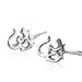925 Sterling Silver Yoga, Aum, Om, Ohm Sanskrit Dangle Hook Earrings