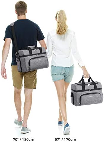 Lifewit Collapsible Cooler Bag 32-Can Insulated Leakproof Soft Cooler Portable Double Decker Cooler Tote for Trip/Picnic/Sports/Flight, Grey 5 Lifewit Collapsible Cooler Bag 32-Can Insulated Leakproof Soft Cooler Portable Double Decker Cooler Tote for Trip/Picnic/Sports/Flight, Grey