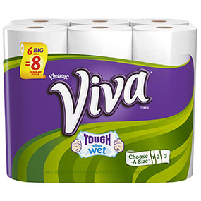 Viva paper towels are absorbent and tough when wet. Never run out when you sign up for subscribe and save.