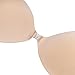 Borown Self Adhesive Bra, Women's Strapless Deep V-shaped Invisible Push-up Bra(C, Skin)