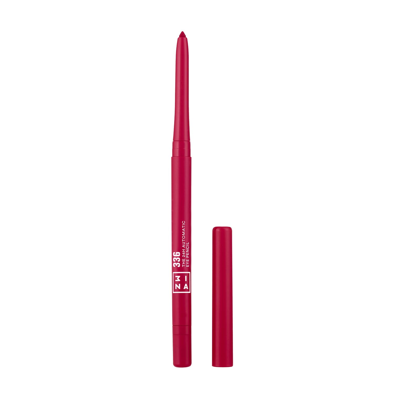 3INA MAKEUP - The 24H Automatic Eye Pencil 336 - Rose red Creamy Precise Long Lasting Eyeliner Waterproof - Sharpener & brush