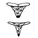 Closecret Lingerie Women Low Rise T-string Multi Pack Vary Color T-back Thong Panties