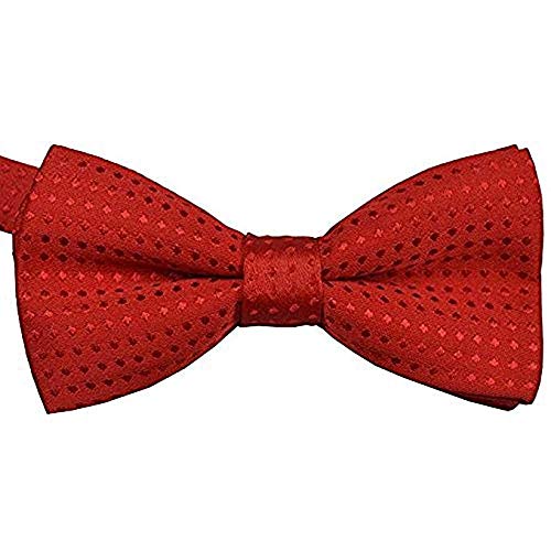 Puppy & Kitten Collar Bow Tie, Small Cat & Dogs Neck Bowtie Adjustable for Wedding Birthday D-D-T-1 (Red with Red Polka Dots)