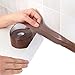 KaLaiXing Tub and Wall Caulk Strip. Kitchen Caulk Tape Bathroom Wall Sealing Tape Waterproof Self-Adhesive Decorative Trim-Brown