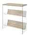 Convenience Concepts SoHo Bookcase, Weathered White / Glass