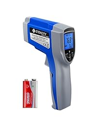 Etekcity, termómetro infrarrojo láser digital 1022D, pistola de temperatura sin contacto  58°F~1022°F ( 50°C ~ 550°C) con emisividad ajustable y máxima medición para refrigeradores de carnes, albercas y hornos.