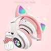 HuPop-Kids-Headphone-Cat-Ear-Headphone-Foldable-Bluetooth-Flashing-LED-Light-Up-Wireless-Over-Ear-Headset-with-Microphone-Compatible-with-iPhoneSmartphoneiPadTablet-Pink HuPop Kids Headphone - Cat Ear Headphone Foldable Bluetooth Flashing LED Light Up Wireless Over Ear Headset with…