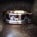 GzxtLTX Christmas Ring,Deer Rings,Wood Inlay Deer Stag Ring,8mm Mens Wedding Band, Tungsten Silicone Set Ring,Lovers Ring (Brown, 11)