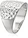 Amazon Collection Women's Stainless Steel Hammered Texture Ring