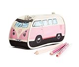 VW Volkswagen T1 Camper Van Pencil Case - Pink - Multiple Color Options Available