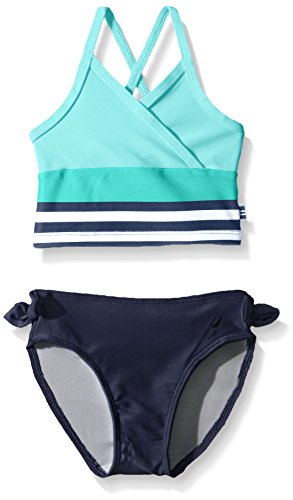 Nautica Sportswear Baby Girls' Stripe Tankini, Navy, 18 Months