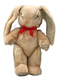 Plush Stuffed Animal, Light Brown Bunny Rabbit with Red Bow Tie, 10 Inches