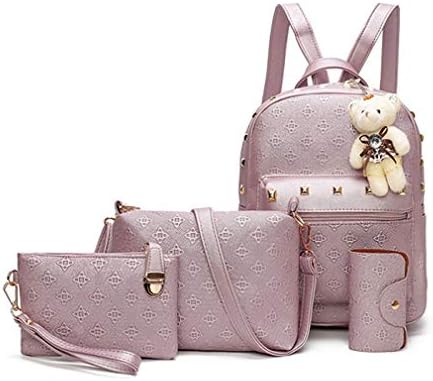 Fashion Women Pu Leather Backpack Composite Bag Teenage Girls School Travel Backpacks