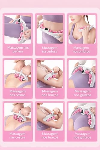 Rolo de Massagem Corporal Lipedema Celulite | Massageador Roller Para Pernas | Drenagem Linfática Liberação Muscular | Drenaroller Linfático Anticelulite Melhora Inchaço Circulação