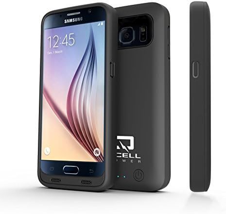 Samsung Galaxy S6 Battery Case, QCell 4000mAh Battery Case for Samsung Galaxy S6 [180 days QCell Warranty Guarantee]-Black (4000mAh-Black)