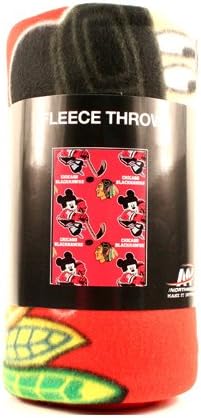 The NorthWest Co Chicago Blackhawks Fleece Throw Blanket, Mickey Mouse Design