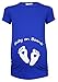 Happy Mama. Womans Maternity Slogan Little Feet Funny Print Top T-shirt. 199p
