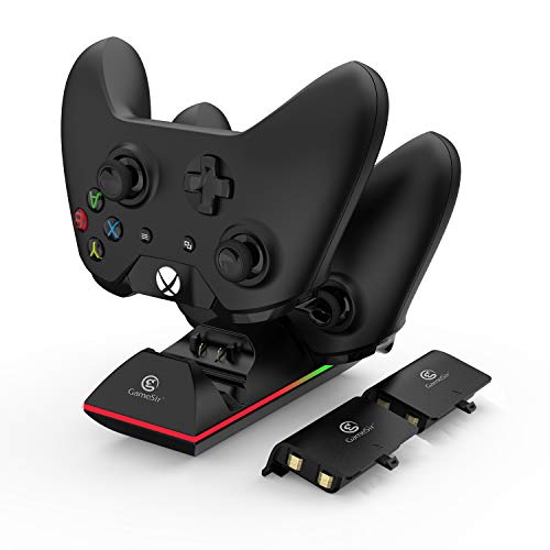 GameSir Xbox One Dual Charging Dock Charger Station with 2X 800mAh Rechargeable Batteries and 3