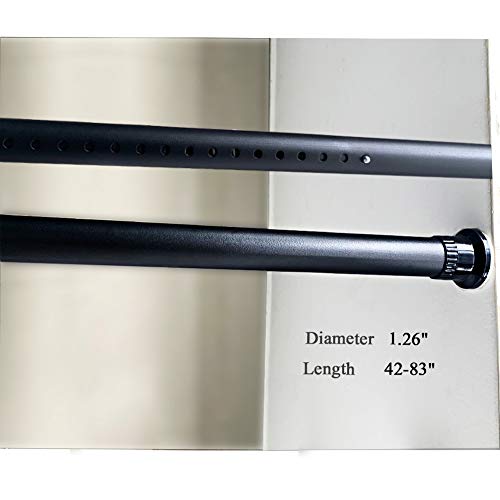 GoodtoU Tension Rod Shower Curtain Rod 42-83 inch Black