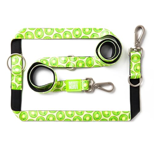 Max & Molly Multifunctional Dog Lead 2 m with 2 Carabiners, Kiwi/L Padded Shoulder Lead, Safe and Flexible, Comfort for Your Faithful Companion