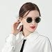 LianSan Classic Retro Metal Frame Round Circle Mirrored Sunglasses for Men and Women Glasses 3447 Green Glass Lens
