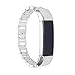 AUTRUN RIT-05 Newest Premium Replacement Accessory Metal Watch Bands Bracelet Strap for Fitbit Alta No Tracker, Style A, Silver