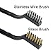 YiwerDer 12PCS Mini Wire Brushes, Stainless Steel & Brass Brush Set, Curved Handle Scratch Brush for Automotive, Cleaning Welding Slag and Rust