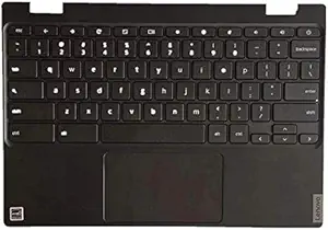 Rinbers Laptop Palmrest Upper Case with US Keyboard and Touchpad Assembly Replacement for Lenovo Chromebook 11 100e 2nd Gen MTK 81QB 5CB0X55485 5CB0U26489