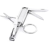 Kowell, Multi Tool Nail Clippers, Multi Purpose Pocket Knife, Nose Hair Scissors, Nail Files, Screwdriver, Key Chain for Travel,Camping, Fishing, Hiking and House, Mini Multi-tool Knife Nail Clipper