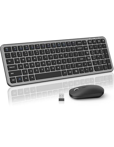 Wireless Keyboard and Mouse Combo Gray