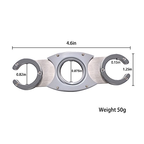 Cigar Cutters,Volenx Double Guillotine Stainless Steel Cigar Cutter