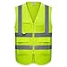 Safety Vest | 5 Pockets | High Visibility Reflective Strips | Color Neon Yellow (XL)