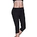 Kiwi-Rata Women Sports Trousers Workout Fitness Waist Capris Yoga Pants Leggings, Black, Medium