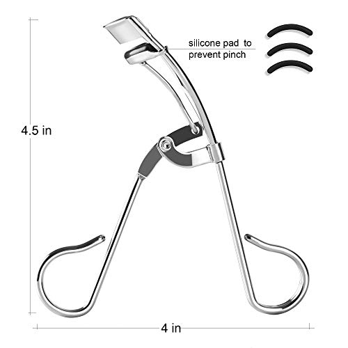Eyelashes Dance Eyelash Curler Golden Lash Curler With Eyelash Brush & Refill Pads Lashes Curler No pain&no pinching Eyelashes Curler Fits All Eye Shapes - Thumbnail 3