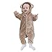 Mycloth IDGIRL Baby Girl Boy Teddy Bear Animal Style Flannel Romper Pajamas Jumpsuit Outfit