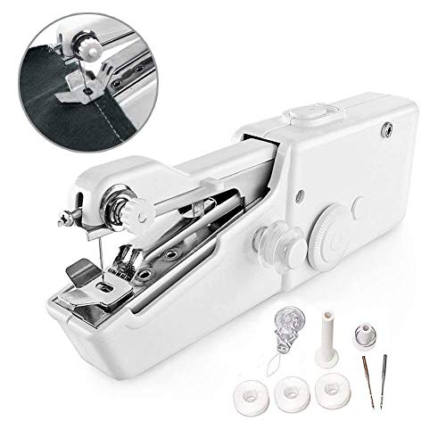 Awekris Sewing Machine Handheld Mini Quick Stitch Manual Sewing Machine Portable, Electronic Handy Sewing Machine Home Travel Kids