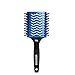 Ventura Blow-Out Brush Blue (VB-1) Vented, Thermal, Ionic Paddle Brush Nylon & Boar Bristles - Curved Edges for Smoothing, Straightening & Root Lift