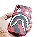 Case for iPhone XR 2018: Shark Face Case Street Fashion Luxury Flexible Durable Designer Protective TPU Cover/Bumper/Skin/Cushion with Wrist Strap (fits 6.1