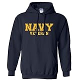 NAVY Veteran GOLD logo Hooded Sweatshirt